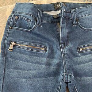 Hudson blue stretch moto jeans